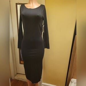 Isabel Ingrid & Isabel Gray Long Sleeve Midi Maternity Bodycon Dress Size M